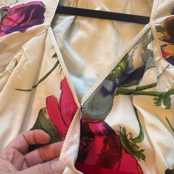 Ted Baker Floral Wrap Dress Cotton Empire Waist Size 4 - Picture 7 of 8